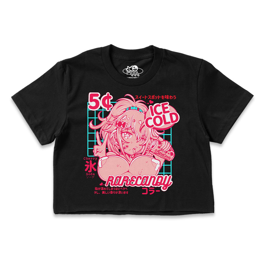 Cherry Cola - Black - Crop Top