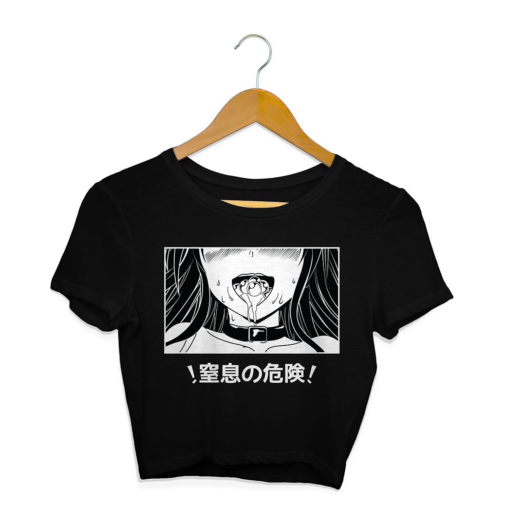 Choking Hazard - Black - Crop Top